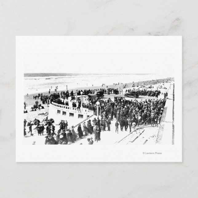 Strand und Promenade Fotografie 2 Postkarte (Vorderseite)