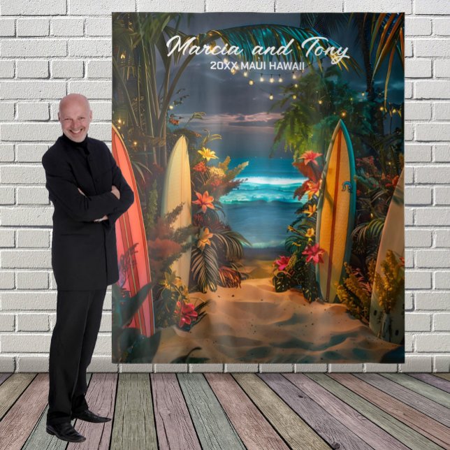 Strand und Surfbretter im Hintergrund Wandteppich (Von Creator hochgeladen)