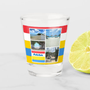 Strand und Wüste Aruba Schnapsglas