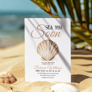 Strand unter dem Meer Sie bald Pearl Baby Dusche Einladung
