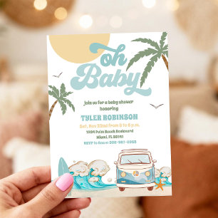 Strand-Van-Baby-Shower-Einladung Einladung