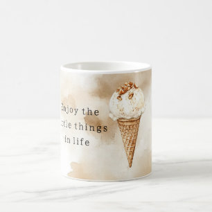 Strand Vanilleeiscreme-Tüte Kaffeetasse