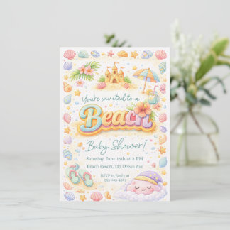 „Strand-Vibes“ Babyparty-Einladung Einladung