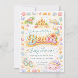 „Strand-Vibes“ Babyparty-Einladung Einladung