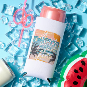 Strand Vibes Can Coozie – Salzwasser & Sonnenschei Selters Dosenkühler