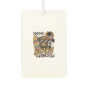 Strand-Vibes Highland-Kuh Sommer-Vektor-Art_1 Autolufterfrischer