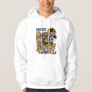 Strand-Vibes Highland-Kuh Sommer-Vektor-Art_1 Hoodie