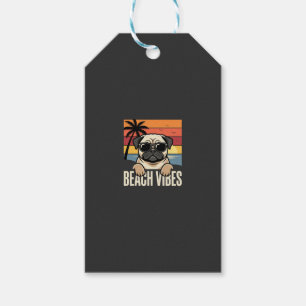 Strand-Vibes-Mops-Hund-Sonnenuntergang Geschenkanhänger