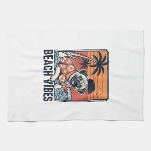 Strand-Vibes-Mops im Vintage-Schnitt Design_1 Geschirrtuch