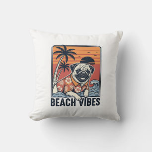 Strand-Vibes-Mops im Vintage-Schnitt Design_1 Kissen