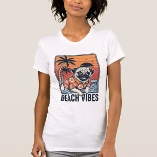 Strand-Vibes-Mops im Vintage-Schnitt Design_1 T-Shirt