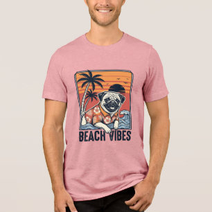 Strand-Vibes-Mops im Vintage-Schnitt Design_1 Tri-Blend Shirt