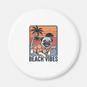 Strand-Vibes-Mops im Vintage-Schnittdesign_1 Magnet