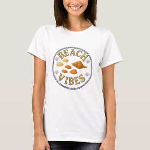 Strand-Vibes, Muschel-Design T-Shirt
