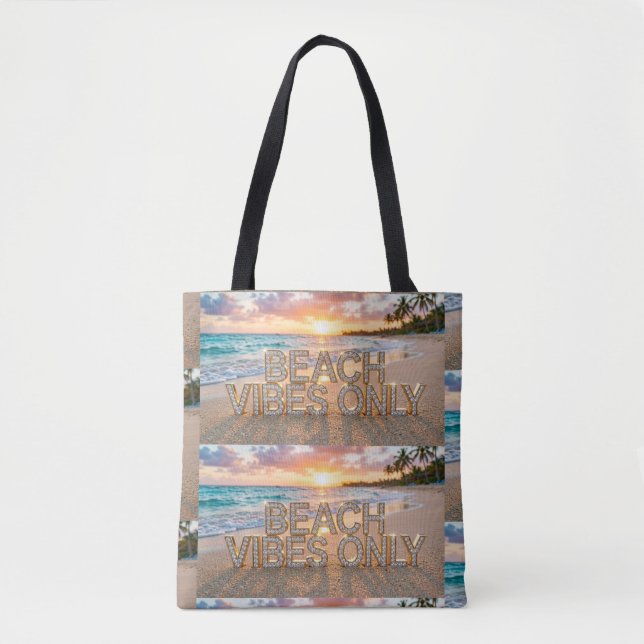 Strand-Vibes-Only-All-Over-Print-Tasche (Vorderseite)