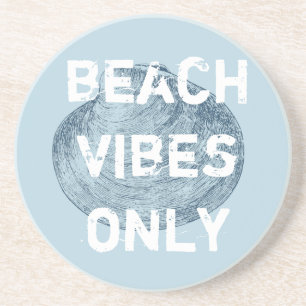 Strand-Vibes-Only-Schrift mit Distressed-Effekt Getränkeuntersetzer