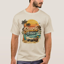 Strand-Vibes Vintage Retro Sonnenuntergang Tropisc