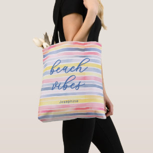 Strand-Vibes Wasserfarbe Pastellstreifen Personali