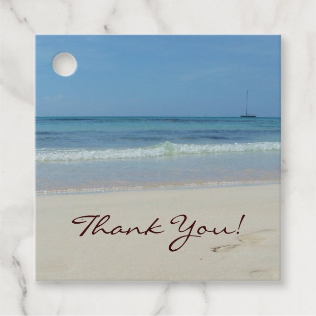 Strand Vielen Dank Geschenkanhänger (Vorderseite)