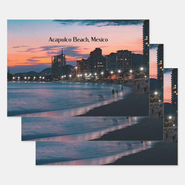 Strand von Acapulco, Mexiko Geschenkpapier Set (Set)