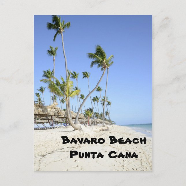 Strand von Bavaro auf der Insel Punta Cana Postkarte (Vorderseite)