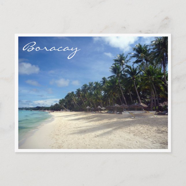 Strand von Boracay Postkarte (Vorderseite)