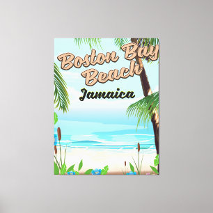 Strand von Boston Bay, Jamaika Leinwanddruck