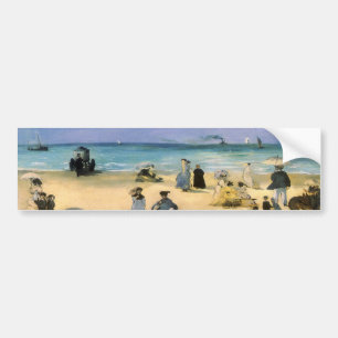 Strand von Boulogne von Edouard Manet, Vintage Art Autoaufkleber