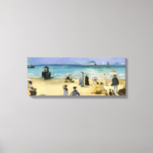 Strand von Boulogne von Edouard Manet, Vintage Art Leinwanddruck