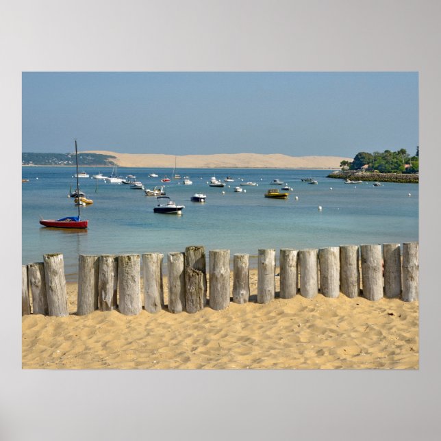 Strand von Cap-Ferret in Frankreich Poster (Vorne)