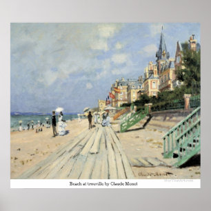 Strand von Claude Monet in Trouville Poster