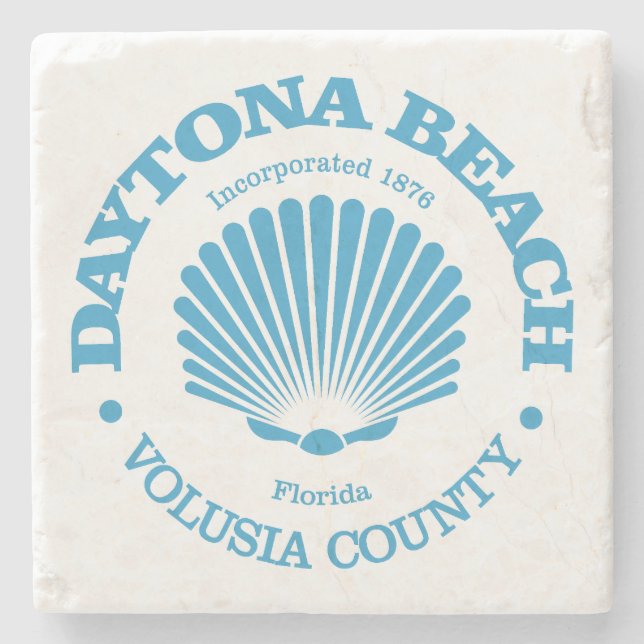 Strand von Daytona (Muschel) Steinuntersetzer (Vorderseite)