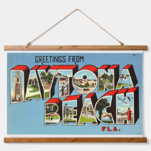 Strand von Daytona Wandteppich Mit Holzrahmen