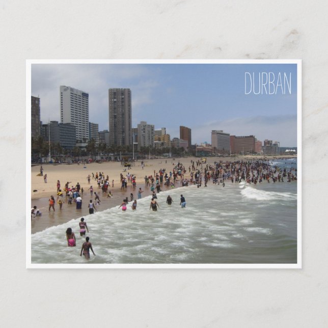 Strand von Durban Postkarte (Vorderseite)