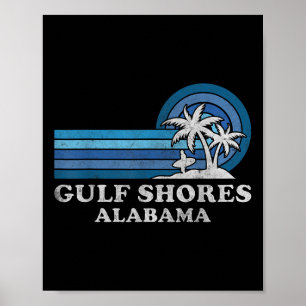 Strand von Gulf Shores Alabama Familien-Sommerurla Poster