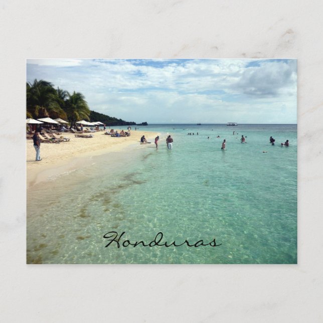 Strand von Honduras Postkarte (Vorderseite)
