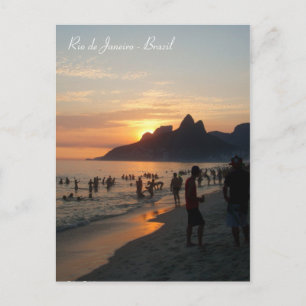 Strand von Ipanema, Rio de Janeiro, Brasilien. Postkarte