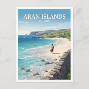 Strand von Kilmurvey und Kalksteinufer, Inis Mór Postkarte