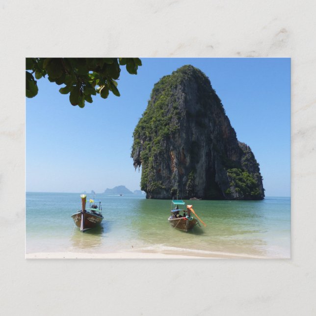 Strand von Krabi, Thailand. Postkarte (Vorderseite)