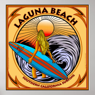STRAND VON LAGUNA KALIFORNIEN POSTER