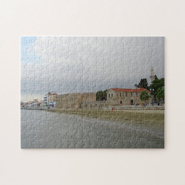 Strand von Larnaca Finikoudes Puzzle (Horizontal)