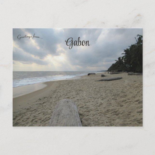 Strand von Libreville Gabun Postkarte (Vorderseite)