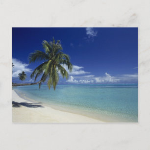 Strand von Matira auf der Insel Bora Bora, Postkarte