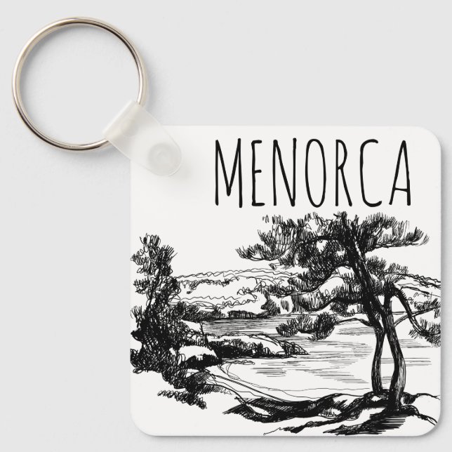 Strand von Menorca Schlüsselanhänger (Vorderseite)