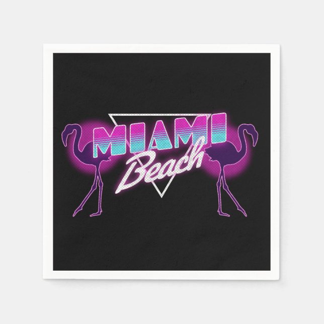 Strand von Miami Serviette (Vorderseite)