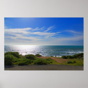 Strand von Moonstone Beach - Cambria, Kalifornien Poster