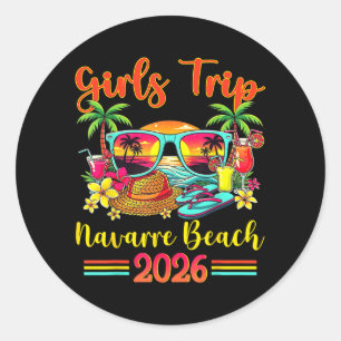 Strand von Navarre Florida Sommer Stimmung Sonnenu Runder Aufkleber
