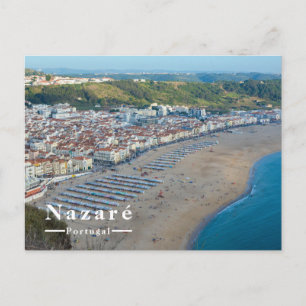 Strand von Nazaré Portugal Malerische Küstenstadt Feiertagspostkarte