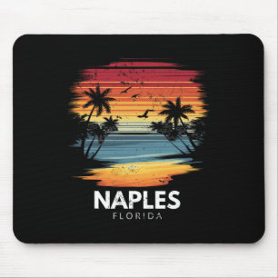 Strand von Neapel Florida Surfbrett Surfen Vintage Mousepad