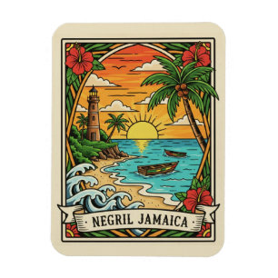 Strand von Negril Jamaika Magnet